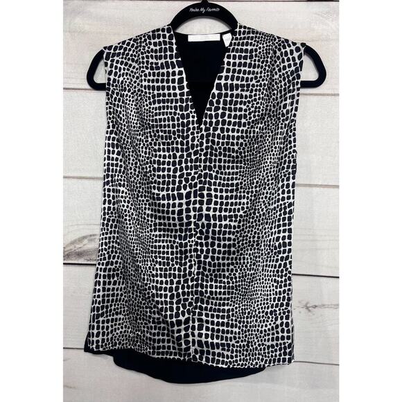 Hugo Boss Sleeveless Top Black White Size SM Chic Easy 3 - Picture 1 of 4